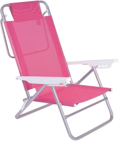 Mor - Cadeira Reclinável Alumínio 6 Posições Summer Pink