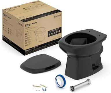 Kit de Bacia Convencional Assento PP com Queda Amortecida e Complementos de Instalação Thema