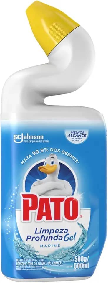 Pato Limpador Sanitário Gel Desinfetante, Marine, Limpeza Profunda, 500ml