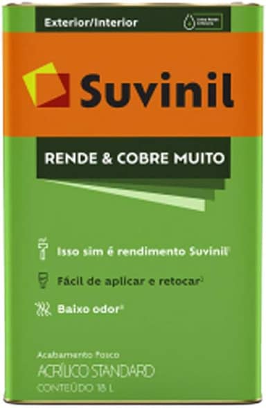 Tinta Suvinil para parede rende e cobre muito 18L - Palha