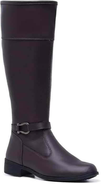Bota Feminina Cano Longo Montaria Estela com Zíper Lateral