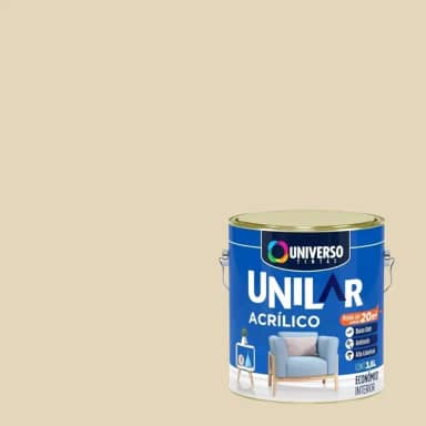 Tinta Acrílica Antimofo Unilar 3,6l Escolha sua Cor (Areia)