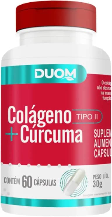 Duom, CÚRCUMA COM COLÁGENO TIPO 2 NÃO DESNATURADO 60 CÁPSULAS - DUOM