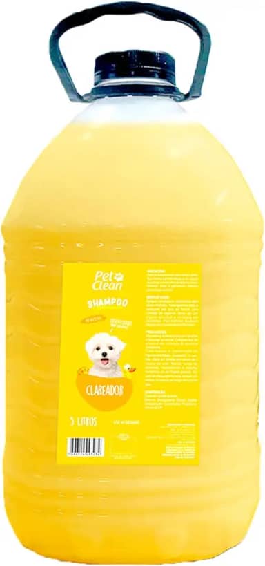 PET CLEAN Shampoo Clareador Cães E Gatos Branco - 5 Litros