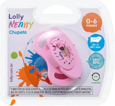 Chupeta Tip Sil T1, Lolly, Rosa