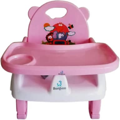 Cadeirinha Alimentação Refeição Bebe Portátil Dobrável Compacta Baixa Infantil Com Pés Antiderrapantes e Bandeja Removível