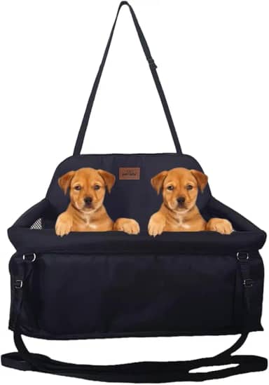 Cadeirinha Assento Dupla Para Viajar Com 2 Pets no Carro Cães Gatos Viagem Segura Confortável Até 30kg