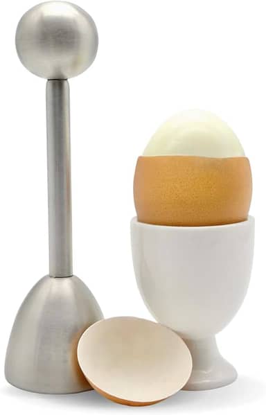 Cortador de casca de ovo ICO Egg Cracker & Topper, aço inoxidável