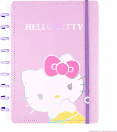 Caderno Inteligente, Médio, Hello Kitty, 172x231 mm, 80 Folhas decoradas