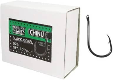 Anzol Chinu Nº5 Black Nickel 100Pçs - Marine Sports