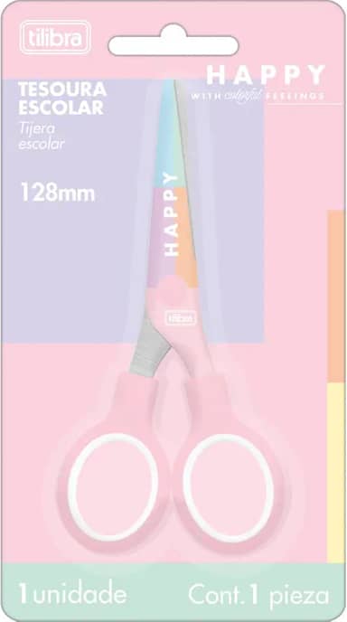 Tilibra - Tesoura Escolar 128mm Happy -, 325708