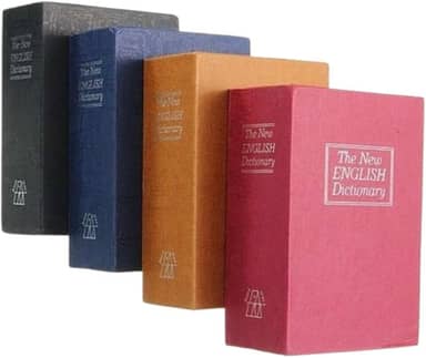 Cofre Camuflado Em Formato De Livro Dicionario Secreto Caixa Falsao Porta Joias Metal Para Dinheiro Com Chaves Grande