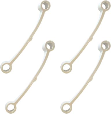 4 Tirantes Lavadora compatível com Brastemp, Consul, Electrolux e outras – para 7 a 12Kg – Branco 11cm – Peça de Reposição