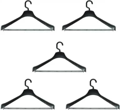 Kit Cabide Terno Preto Giratório - 5 unidades