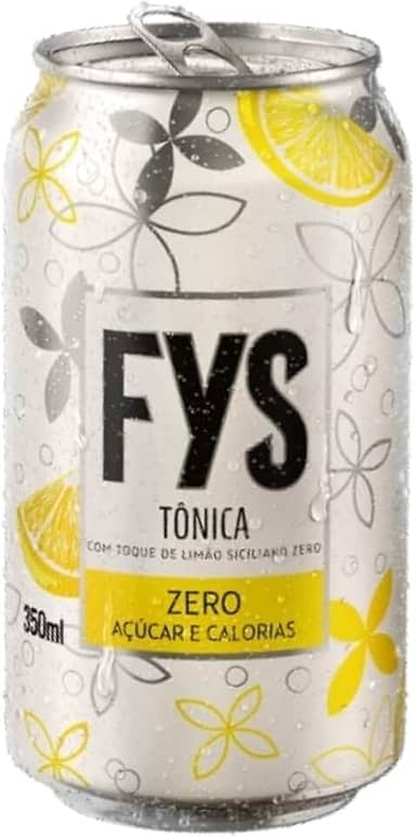 Kit 6 Latas FYS 350ml - ÁGUA TÔNICA OU REFRIGERANTE ZERO (350ml, 6x Água Tônica Zero)
