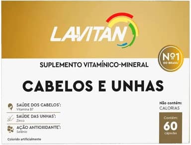 Lavitan Mais Hair Cabelos E Unhas 60 Cápsulas