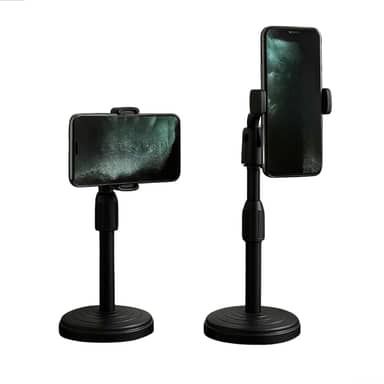 Suporte Para Celular De Mesa Estabilizador Articulado 360º Regulagem de Altura Base Pesada, Tripe Para Celular Reunião