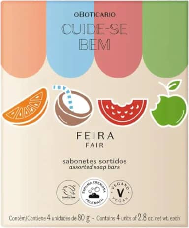 O Boticário, Sabonetes em Barra Sortidos Cuide-se Bem Feira 4x80g