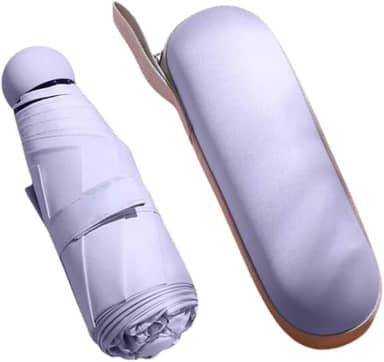 Guarda Chuva Sombrinha de Bolso Portátil com Estojo Cápsula – Mini Guarda-chuva Dobrável Ultra Leve, Impermeável Proteção Solar UV FPS 50+ – Resistente à Chuva e Sol – Ideal para Viagem, Trabalho e Dia a Dia