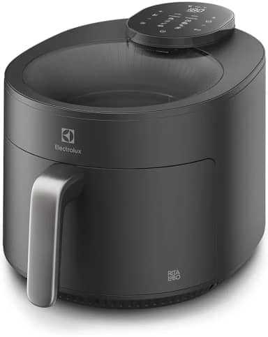 Fritadeira Elétrica sem oleo com visor 360 Air fryer 5.1L digital potência 1500W Electrolux EAF170 Cinza 127v