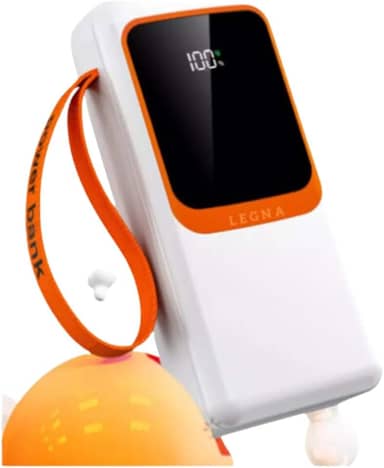 Carregador Power Bank 30000 Mah Portátil Turbo Carga Rápida Branco