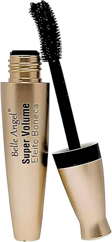 Belle Angel Rimel Super Volume Efeito Boneca 18ml | Máscara de Cílios com Efeito Dramático, Volume Extremo e Longa Duração | Fórmula Não Grudenta e Resistente à Água