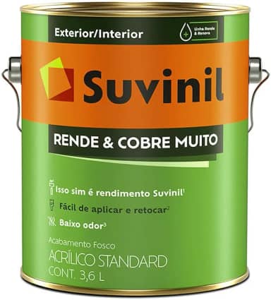 Tinta para paredes acrilico rende e cobre muito 3,6L - Branco - 50308370