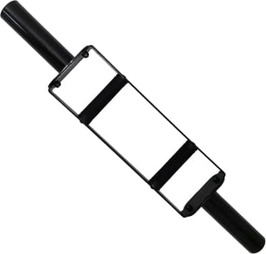 Barra olímpica de tríceps para levantamento terra, agachamento, encolher de ombros e halterofilismo em casa para treinamento de força, com alças de borracha