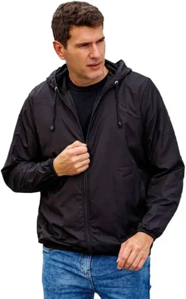 Jaqueta Corta Vento Masculina Impermeável Forrada com Bolsos