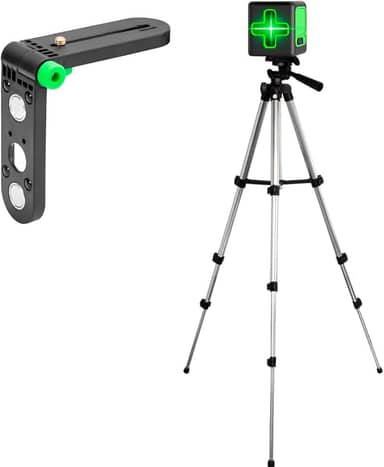 Nível A Laser Verde Autonivelamento 20m Esquadro Profissional Tripé E Suporte De Parede