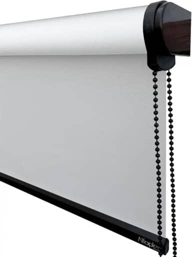 Cortina Persiana de Rolo, Rollon, rolô Blackout, black out, blacaute (Tóquio 04 - Acabamento Preto, 1,60 (lar) x 1,30 (alt) - SEM BANDÔ)