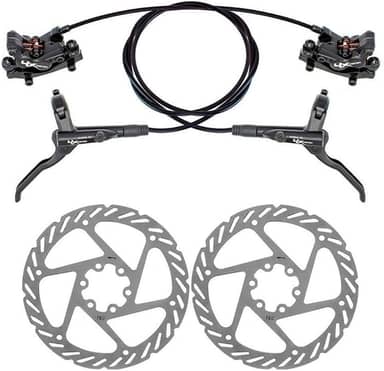 Freio disco hidráulico alumínio RX 4 pistões dianteiro e traseiro com rotores