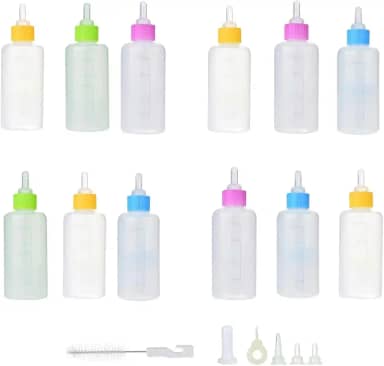 Mamadeira Pet Gato Cao Filhote 60ml Kit 3 Unidades Cor Sortida Amamentaçao Cachorro Animal de Estimaçao Higienico Seguro