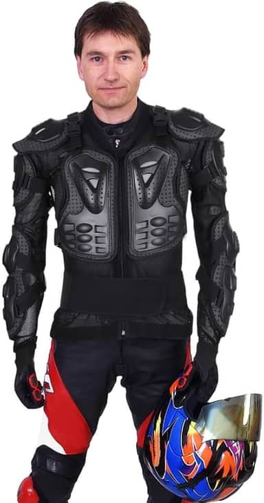 Jaqueta protetora de corpo inteiro para motociclistas, quadriciclos, motocross, peitoral e coluna para homens