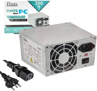 Fonte de Alimentação 350w ATX Bivolt para PC Computador Dmix Dex A-350