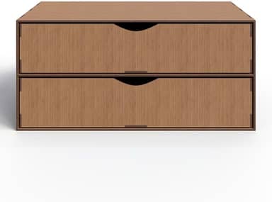 Base Para Monitor Organizador Com Gaveta Folha A4 Office Escritório Mdf(Marrom)