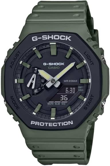 Relógio CASIO G-SHOCK masculino anadigi verde GA-2110SU-3ADR