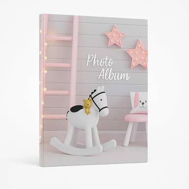 Álbum de Fotos Infantil 100 Fotos 10x15cm – Capa Ilustrada em Papel, Ideal para Presentear e Guardar Memórias com Estilo