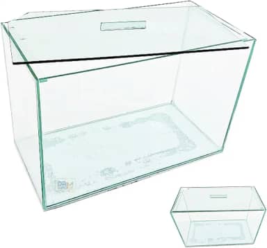 Aquário Vidro Retangular Nº2 simples 25x13x18 5Lt Peixes