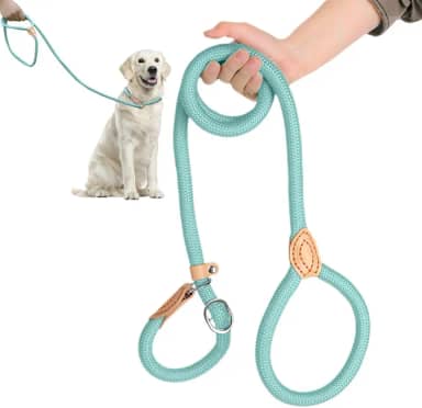 Guia Cachorros Unificada para Adestramento Passeio Pet Cães Resistente Coleira Corda 1,5/1,8 metros (Azul, 8mm*180cm)