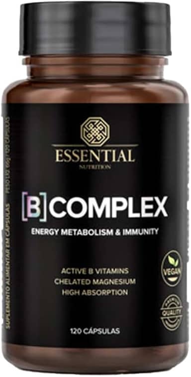 B Complex 120 Cápsulas Essential Nutrition Original Vitaminas do Complexo B