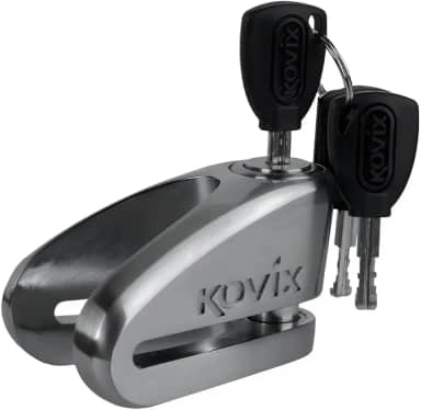 Trava de Disco com Alarme para Motocicletas, 110 dB, Alcance de 10 cm, Alimentação por Bateria