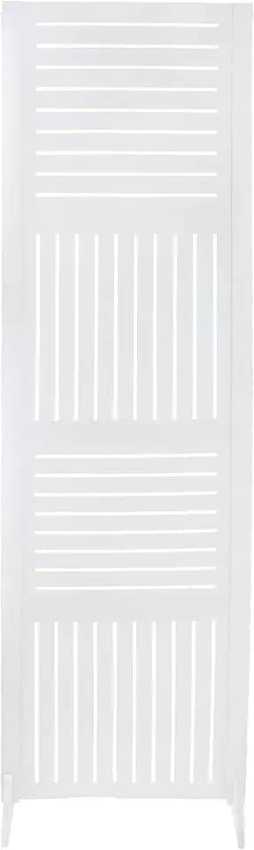 1 Biombo Pintado Divisoria Separador de Ambiente MDF Com Pés Preto ou Branco (Horizontal Vertical, Branco)