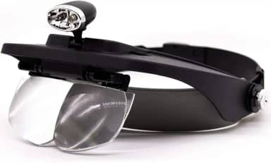 Lupa de Cabeça Lorben Com 4 Lentes e 2 Led Ampliação 2x 1,8x 2,5x 3,5x GT123
