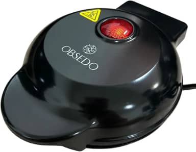 Mini Máquina De Waffles Grill Panqueca Elétrica Cor Preto 127v