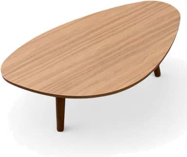 Mesa de Centro Orgânica Pés Palito em Madeira 90x52cm Mel