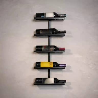 Adega Vinho de Parede Barzinho Suporte Garrafas Em Metal Preto