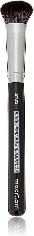 Pincel profissional para pó e iluminador - Linha B - B122, Macrilan