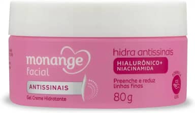 Monange Hidratante Facial Hidra Antissinais com Ácido Hialurônico e Niacinamida 80g