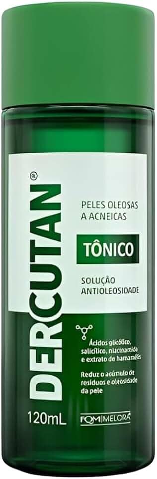 Tônico Facial Antioleosidade Dercutan 120ml
